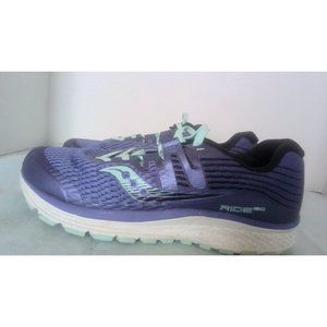 Saucony's Women's Ride Iso Running Shoe Violet/Black/Aqua Size US 4.5 (M) Like N